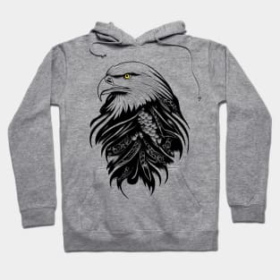 Eagle Wild Animal Nature Illustration Art Tattoo Hoodie